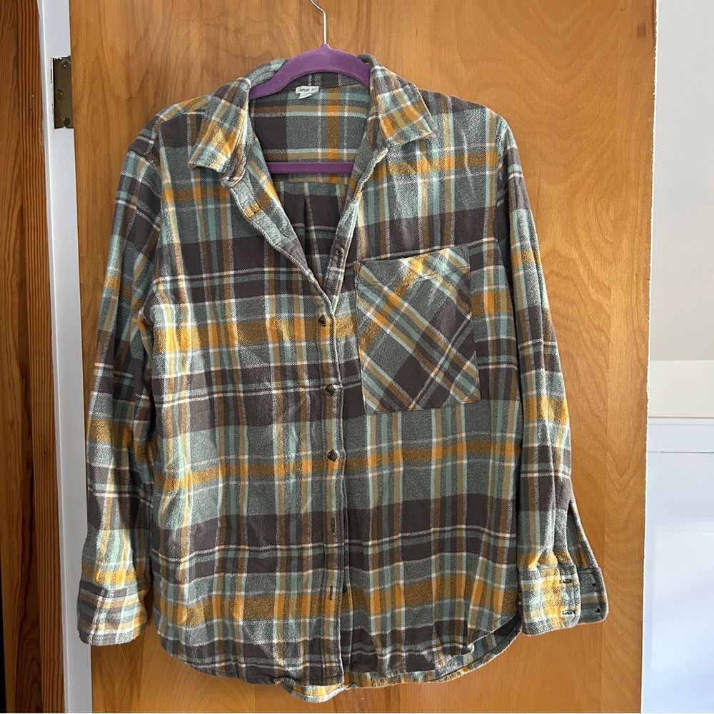 Aerie Plaid Flannel Shirt/Shacket